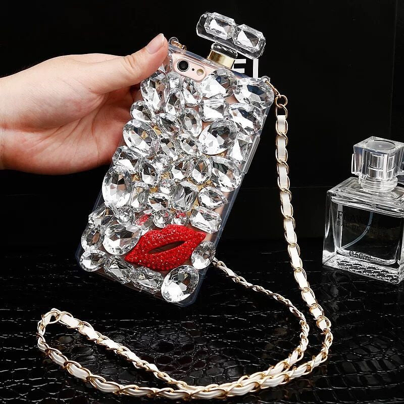 Rhinestone Perfume-Bottle iPhone Case | Choose Your Model