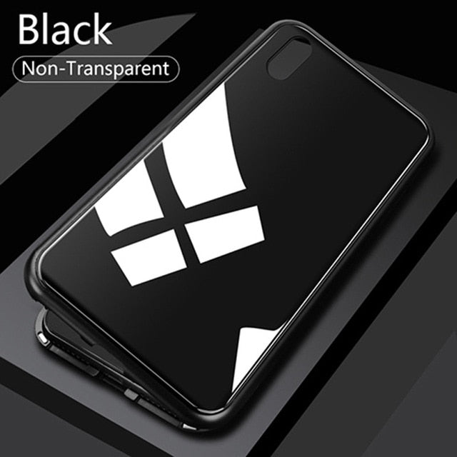 Magnetic-Frame Glass-Back iPhone Case | Choose Your Model