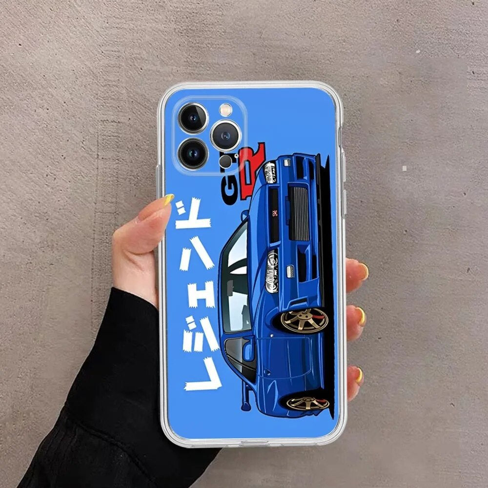 Japanese Car Soft TPU Case for iPhone 12–15