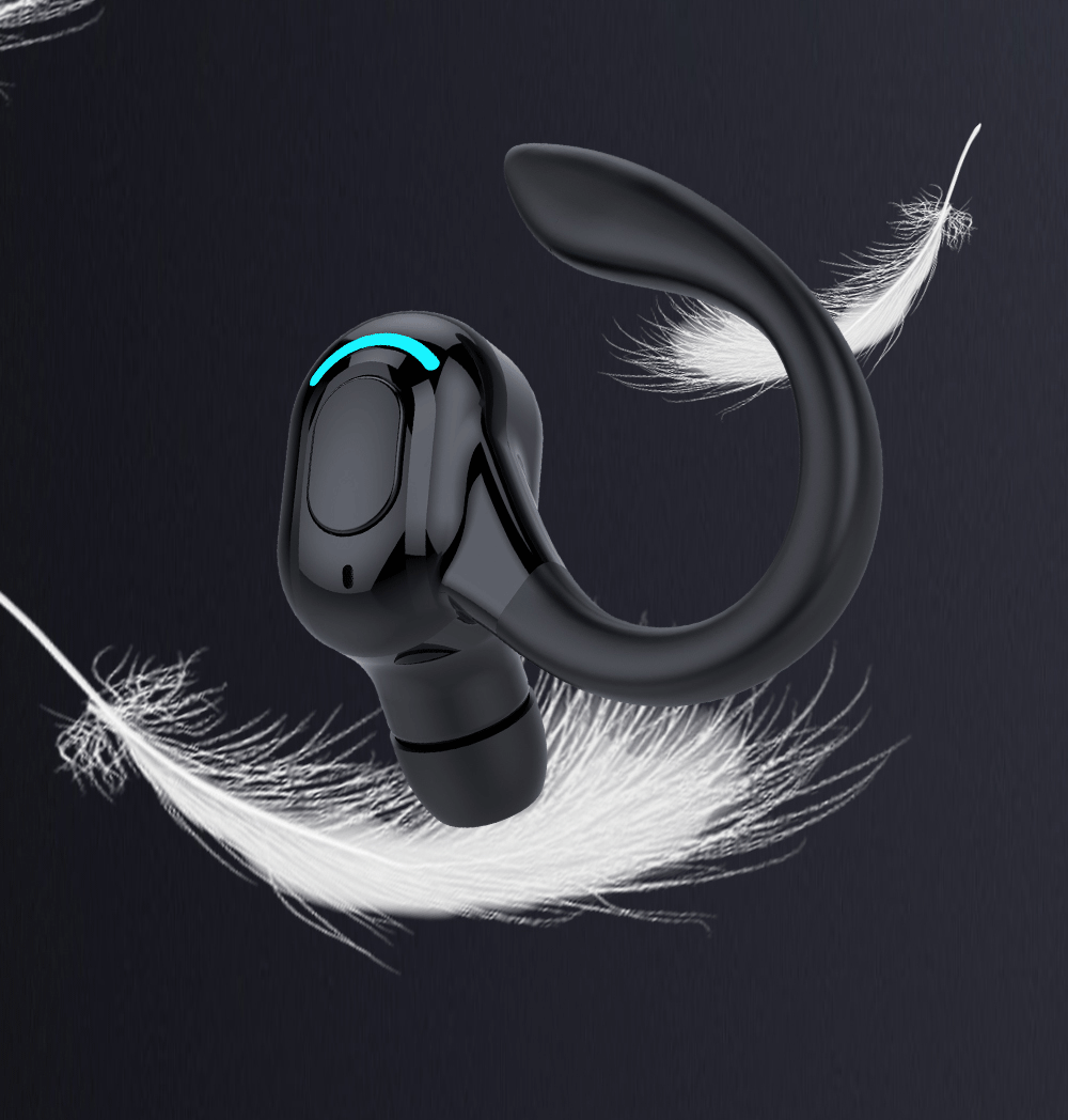 Wireless Bluetooth Ear-Hook Headset | Black
