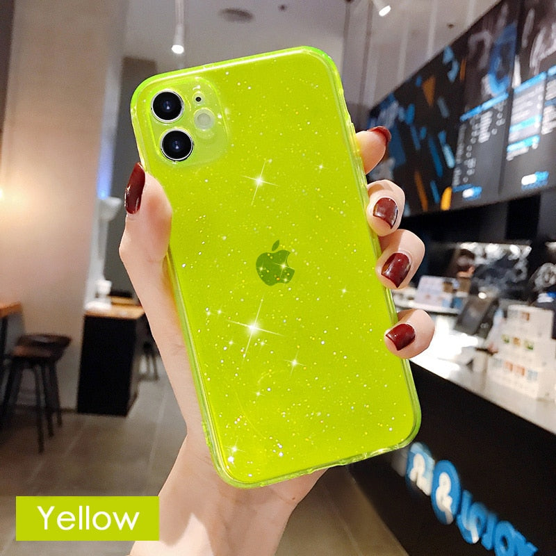 Glitter Fluorescent TPU iPhone Case | Choose Your Model