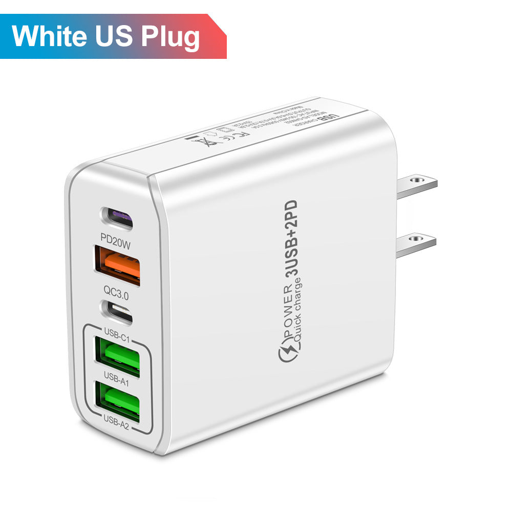 5-Port USB & USB-C PD Wall Charger