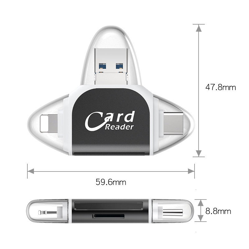 4-in-1 SD & TF Card Reader