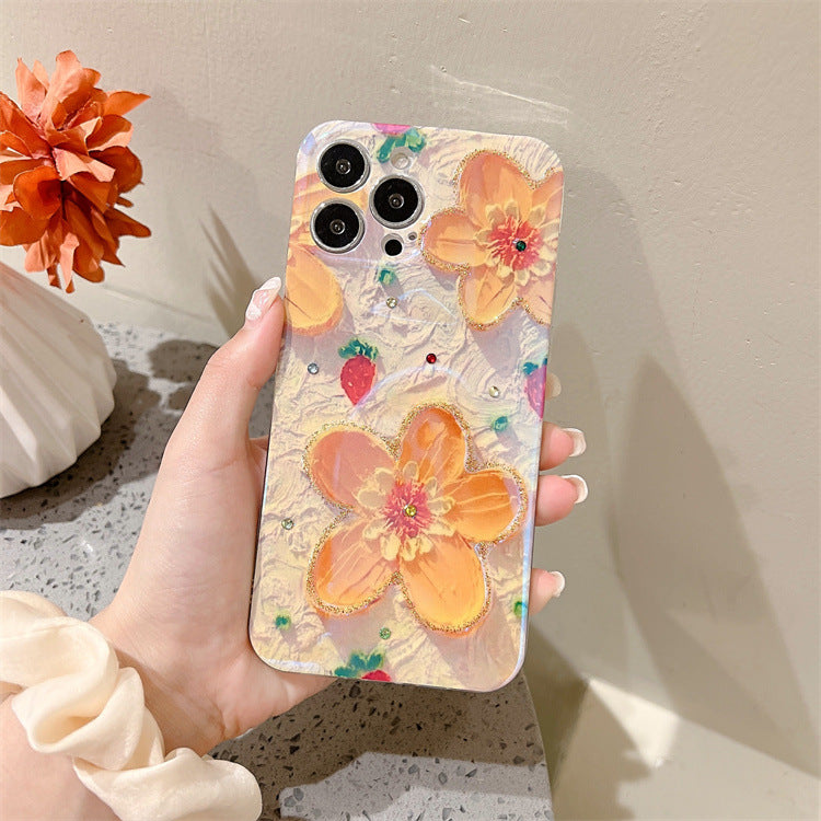 Strawberry Yellow Floral iPhone Case | Choose Your Model