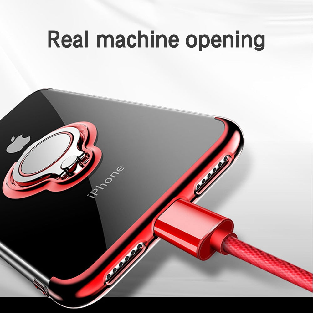 Transparent Ring-Holder iPhone Case | Choose Your Model