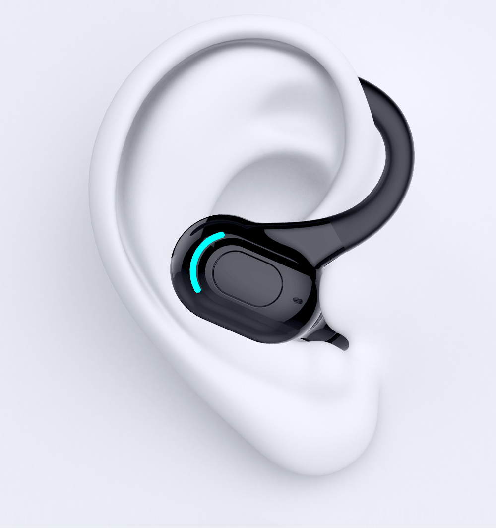 Wireless Bluetooth Ear-Hook Headset | Black