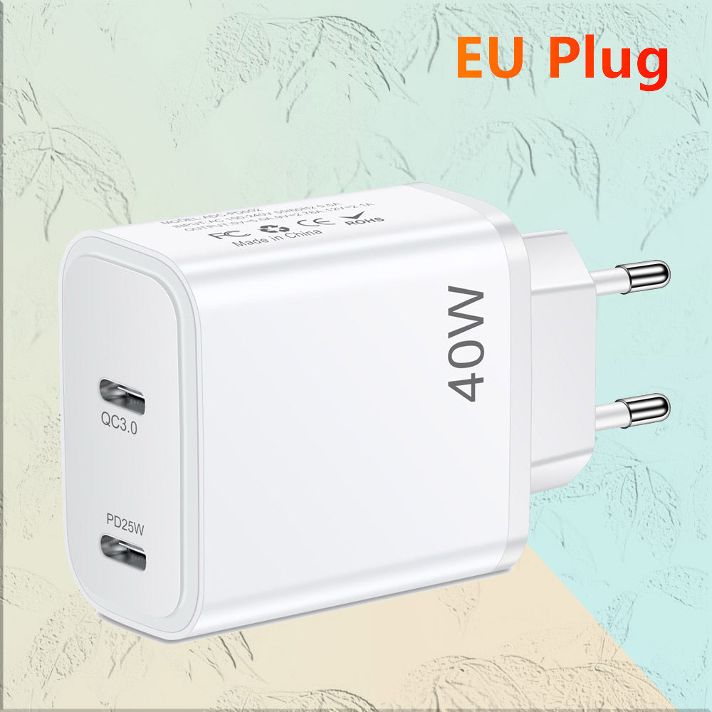 Dual USB-C PD Wall Charger