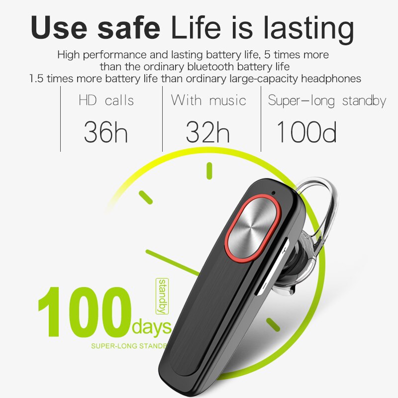 Bluetooth Ear-Hook Headset with Microphone