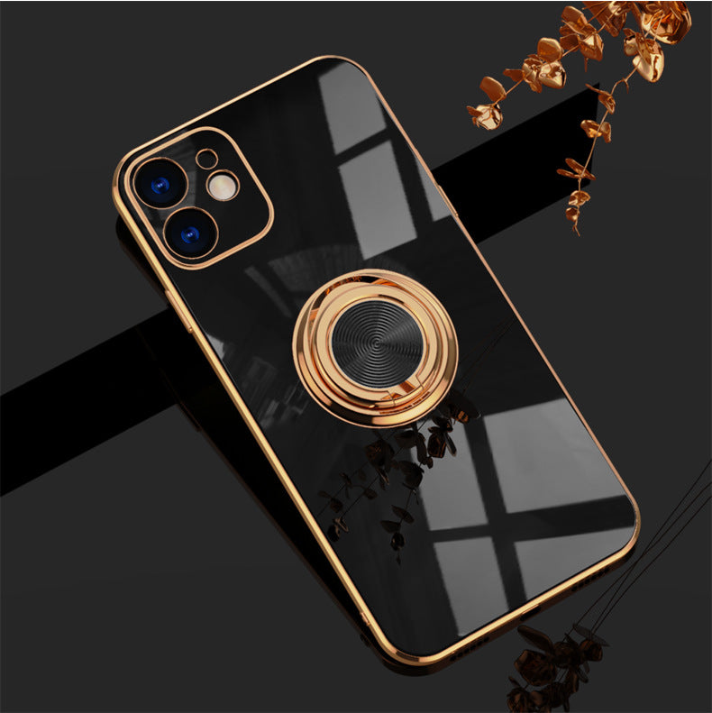 Metallic-Look iPhone Case with Ring Stand | Choose Model