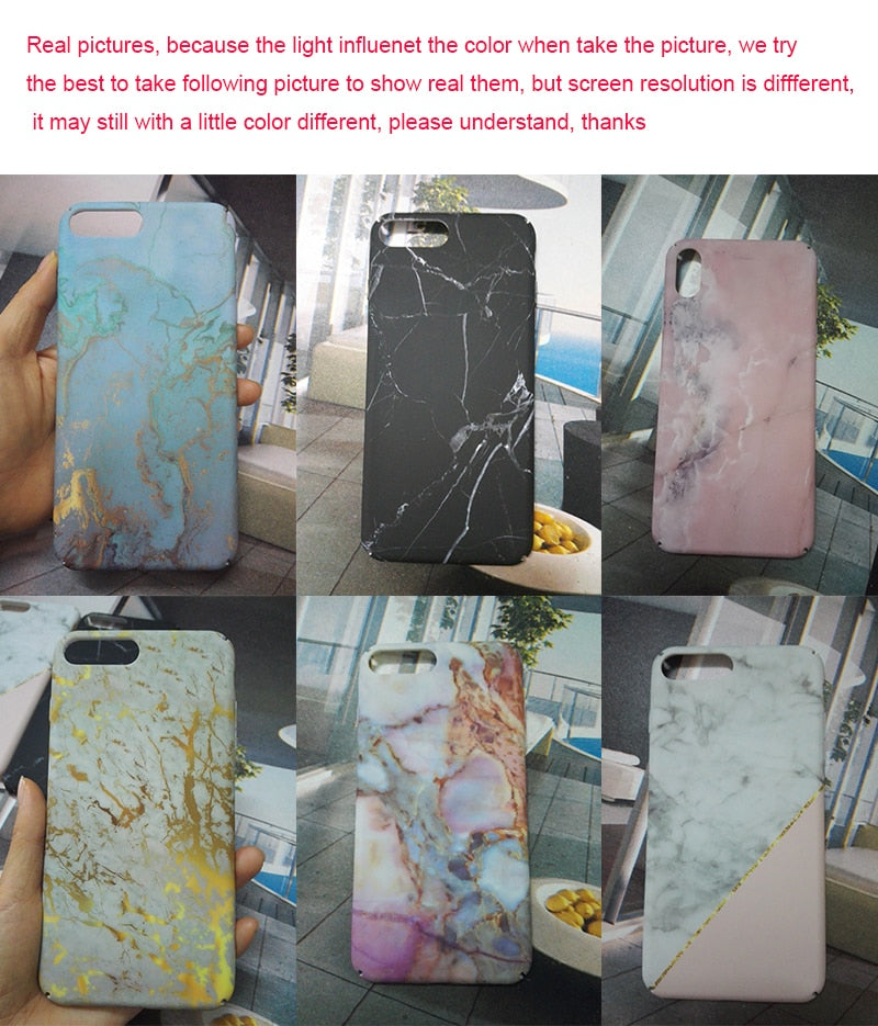 Marble & Leaf Print iPhone Case | Choose Your Model