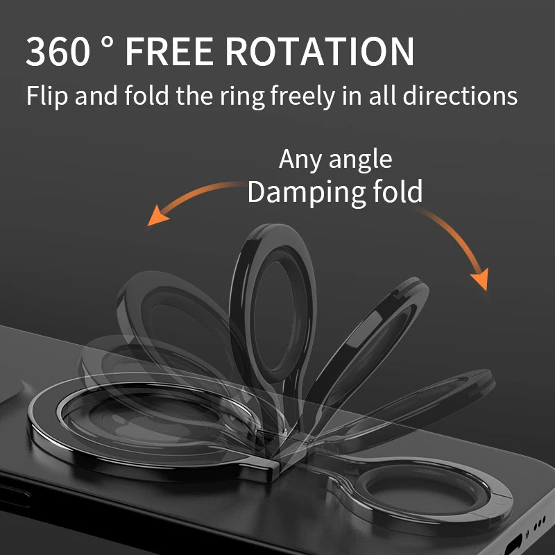Rotating Metal Finger-Ring Phone Grip & Stand