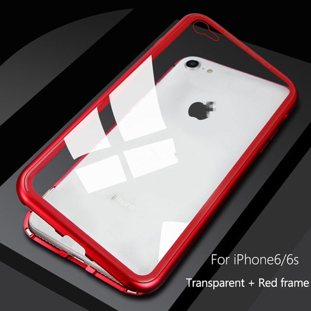 Magnetic-Frame Glass-Back iPhone Case | Choose Your Model