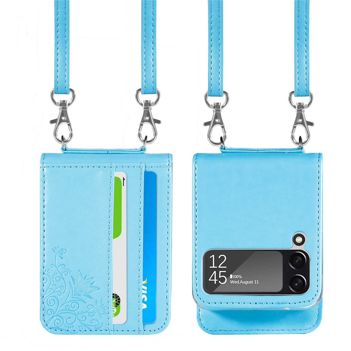 Embossed Wallet Case for Samsung Galaxy Z Flip3
