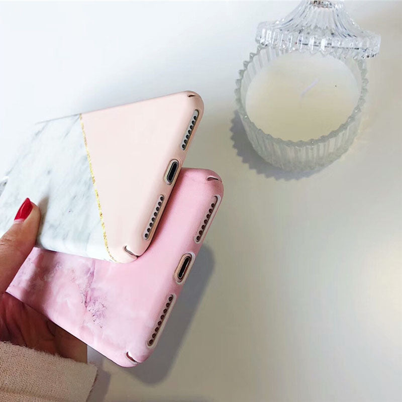 Marble & Leaf Print iPhone Case | Choose Your Model
