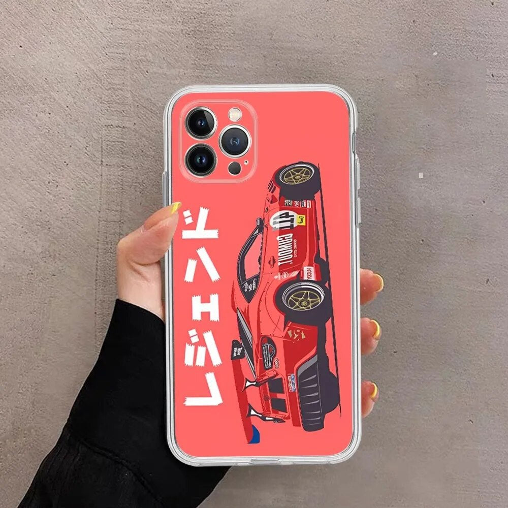 Japanese Car Soft TPU Case for iPhone 12–15