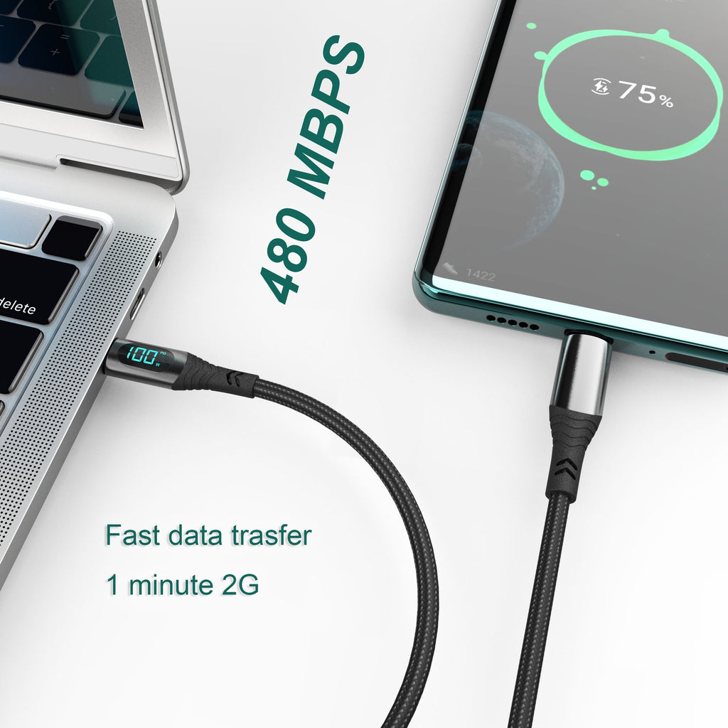 Woven USB-C Charging Cable | Up to 100W