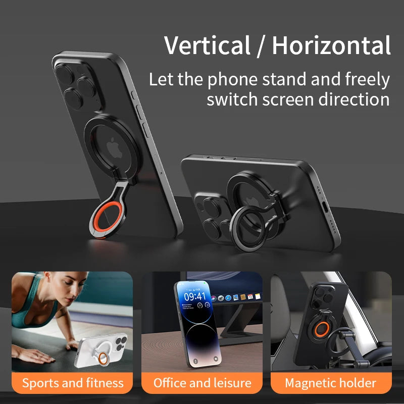 Rotating Metal Finger-Ring Phone Grip & Stand