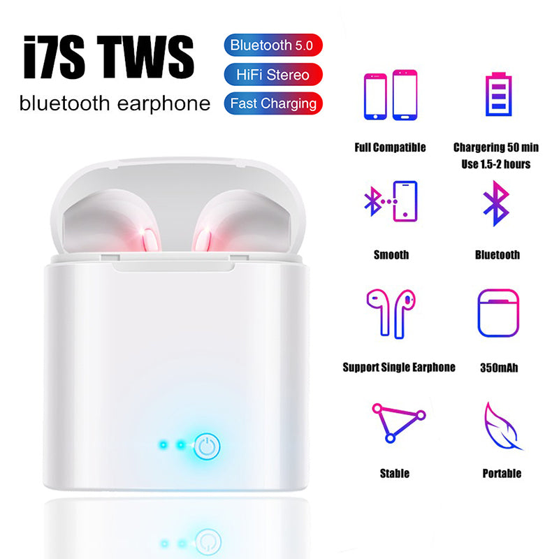 I7s TWS Bluetooth Earbuds with Microphone
