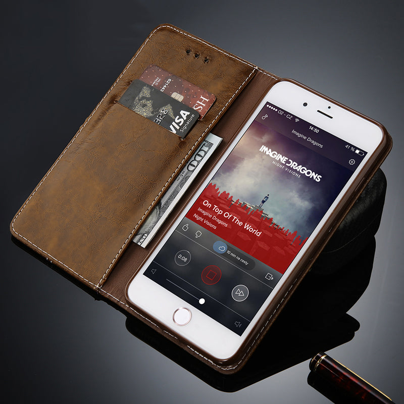 PU Leather Flip Wallet iPhone Case | Choose Your Model