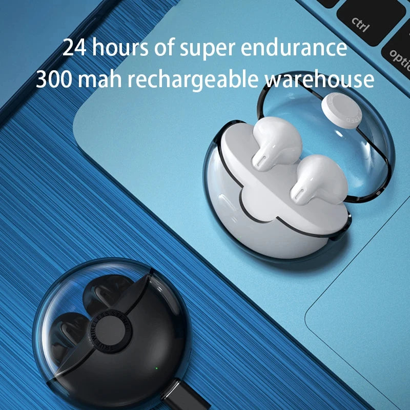 XY-90 Wireless Earbuds with Transparent Charging Case