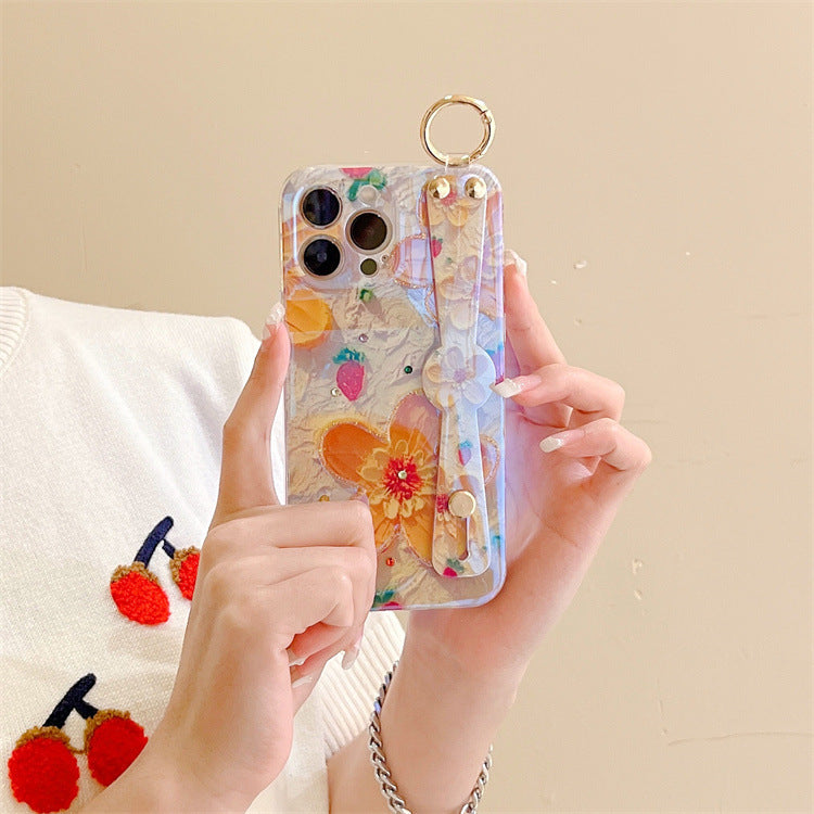 Yellow Floral Rhinestone iPhone Case | Choose Your Model