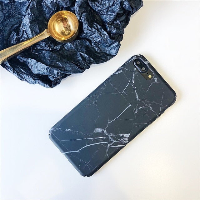 Marble & Leaf Print iPhone Case | Choose Your Model
