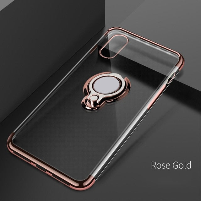 Transparent Ring-Holder iPhone Case | Choose Your Model
