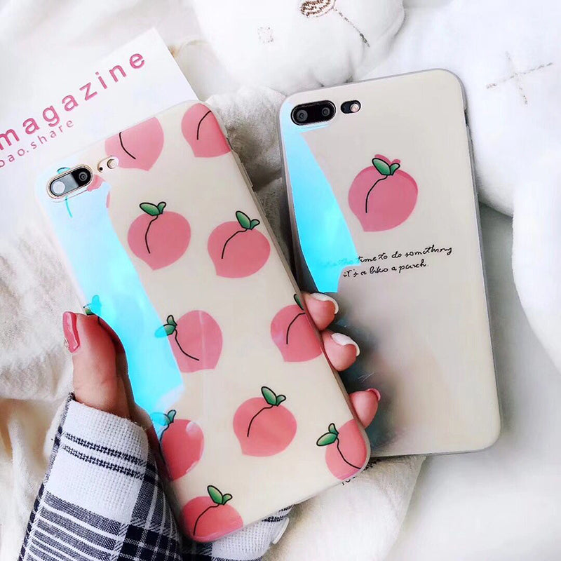 Pink Peach Print iPhone Case | Choose Your Model