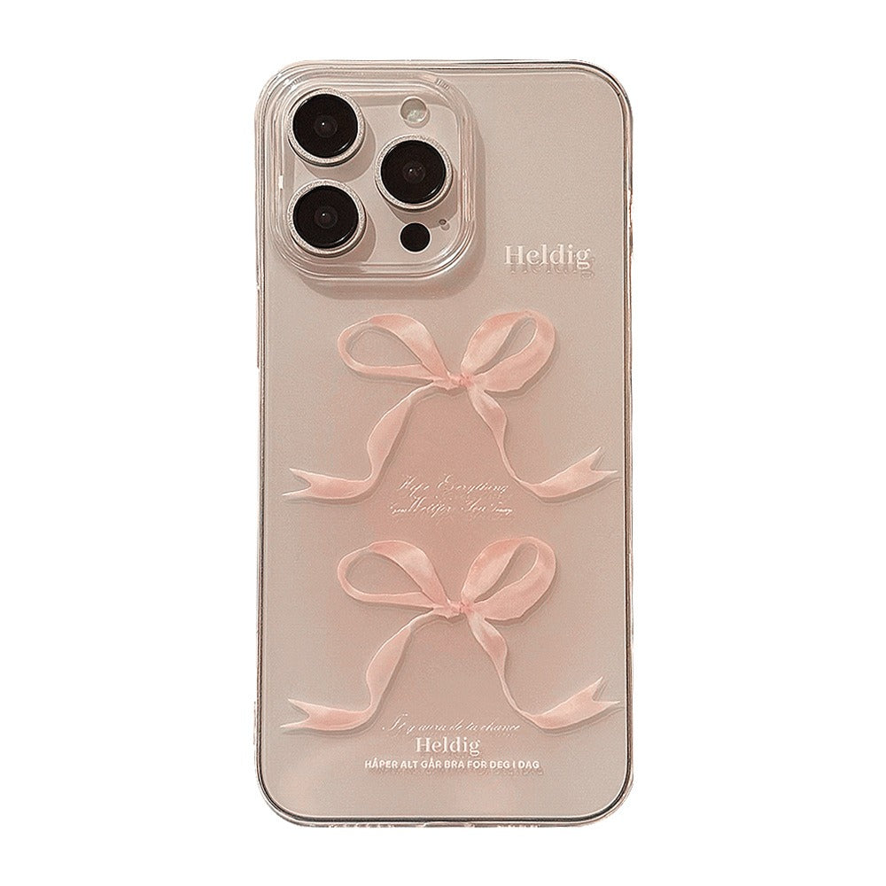 Pink Bow Clear TPU iPhone Case | Choose Your Model
