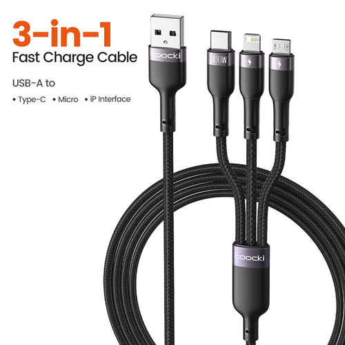 3-in-1 Charging Cable | Up to 100W