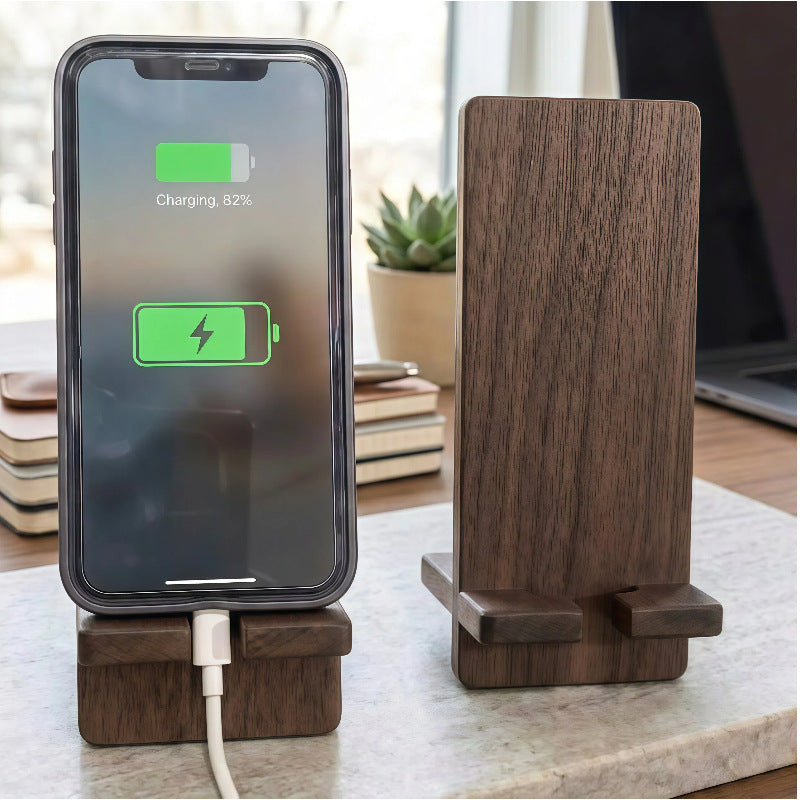 Solid Wood Desktop Phone Stand