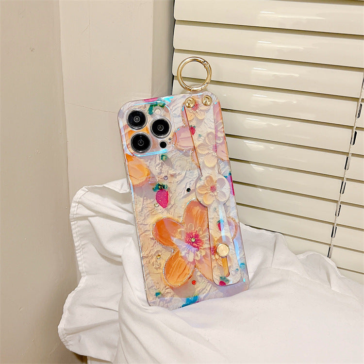 Yellow Floral Rhinestone iPhone Case | Choose Your Model