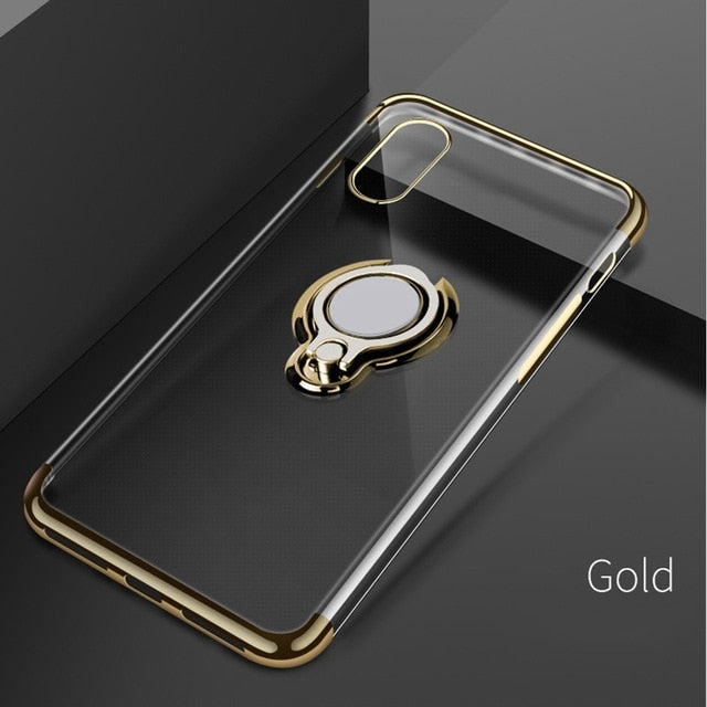 Transparent Ring-Holder iPhone Case | Choose Your Model