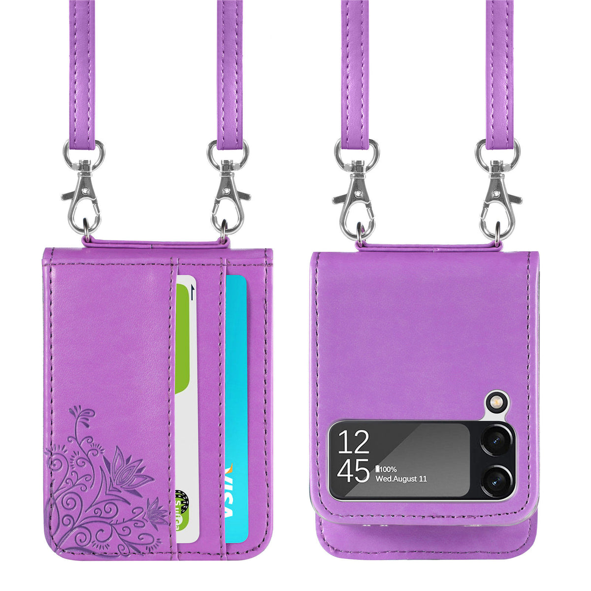 Embossed Wallet Case for Samsung Galaxy Z Flip3