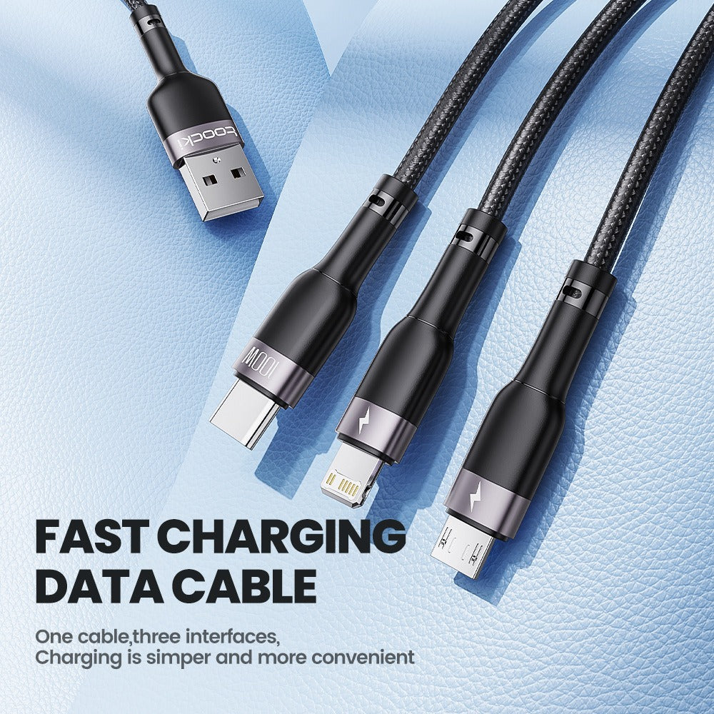 3-in-1 Charging Cable | Up to 100W