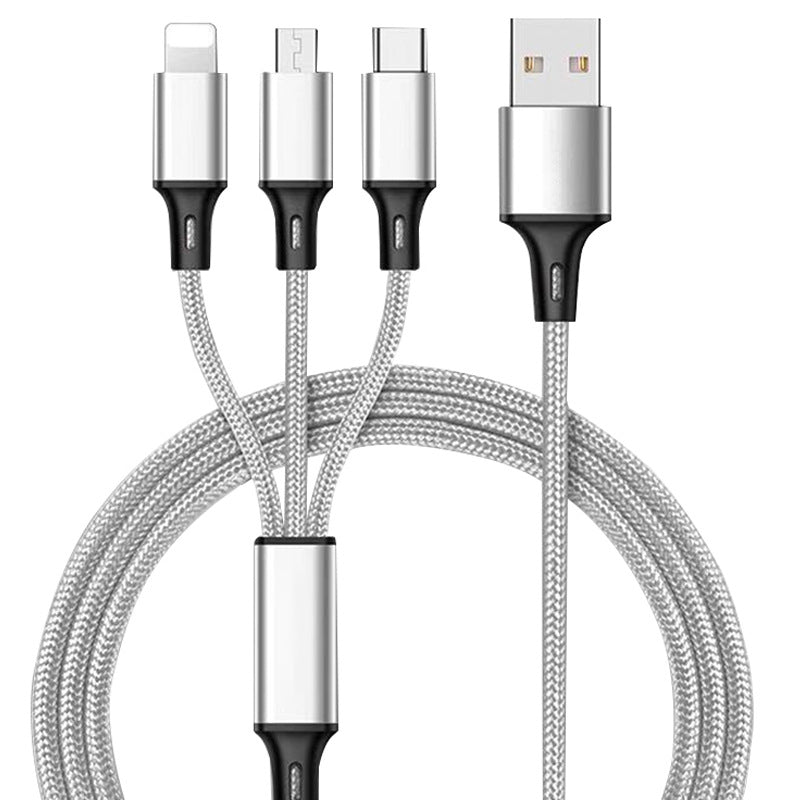 Mini 3-in-1 Woven Charging Cable