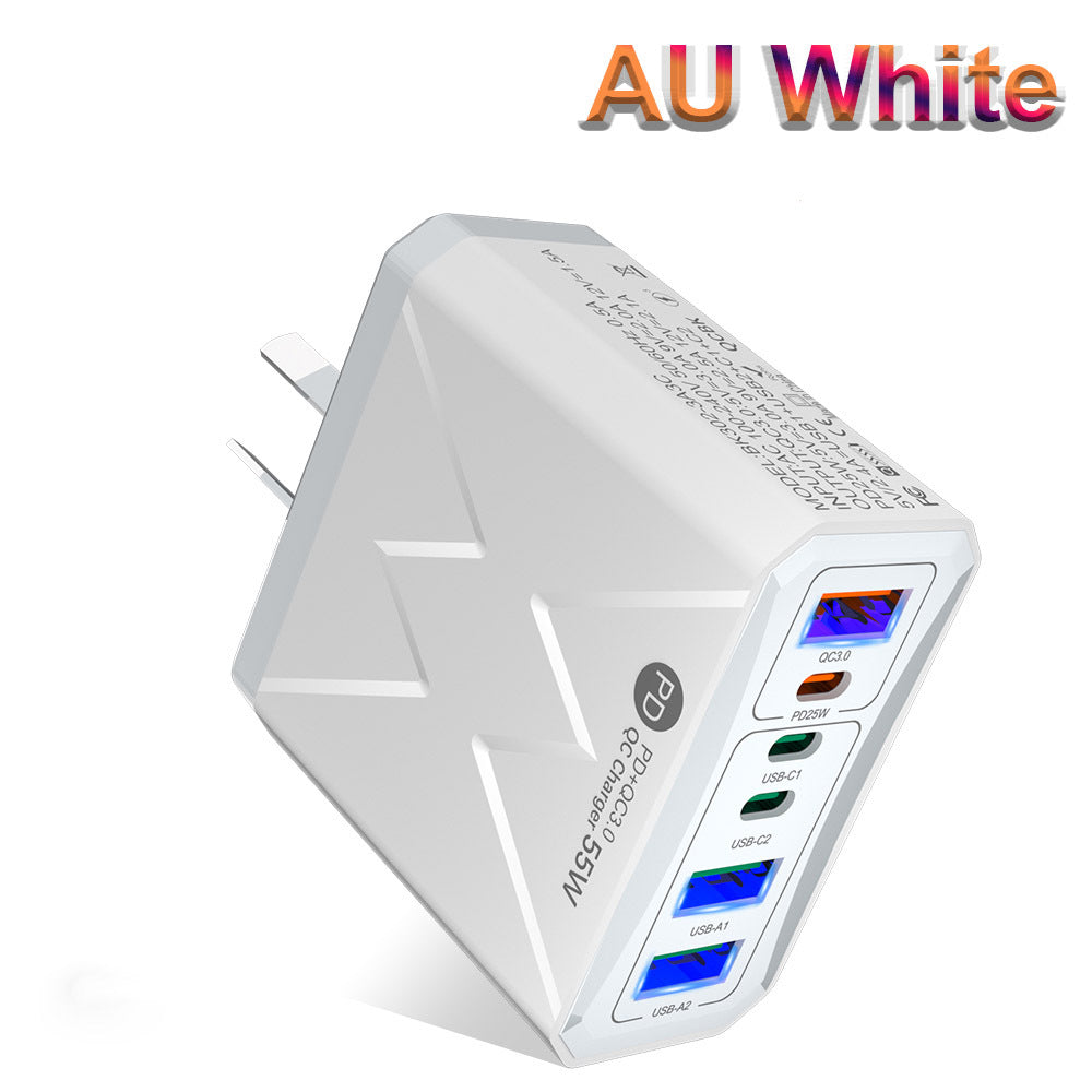 6-Port USB Travel Wall Charger | Up to 55W