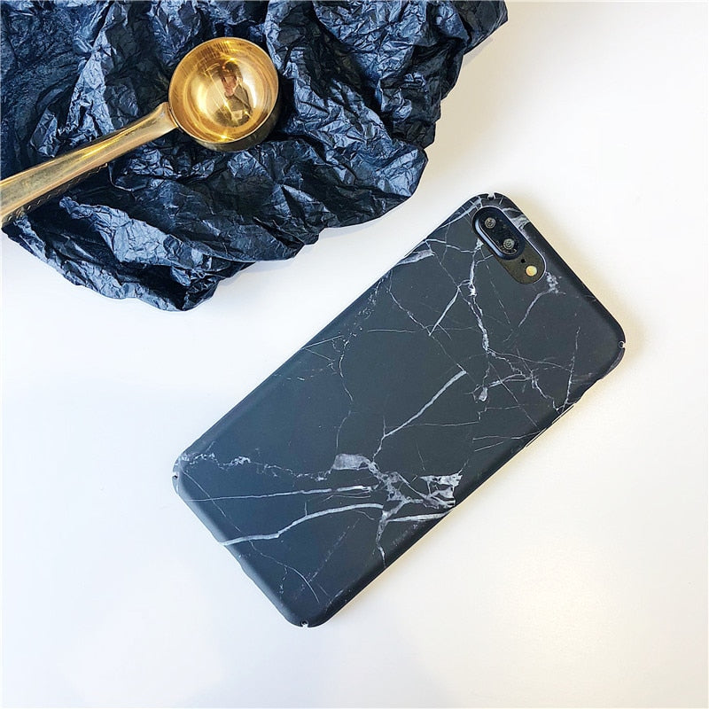 Marble & Leaf Print iPhone Case | Choose Your Model