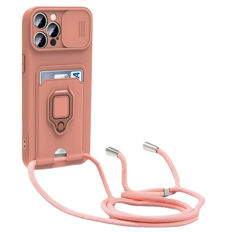 Crossbody Lanyard iPhone Case with Card Holder | Choose Your Model