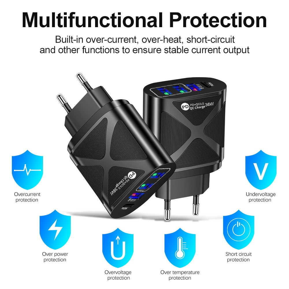 Dual USB PD & QC Wall Charger