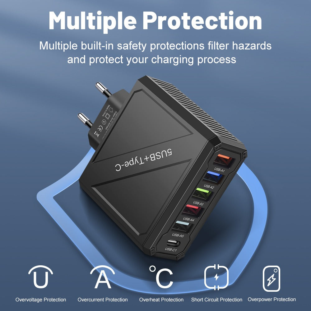 5-Port USB Wall Charger