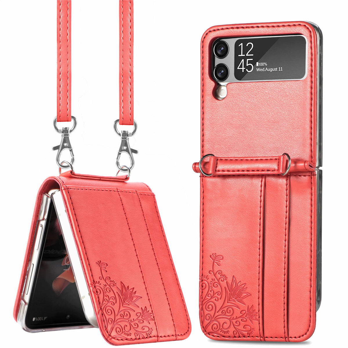 Embossed Wallet Case for Samsung Galaxy Z Flip3