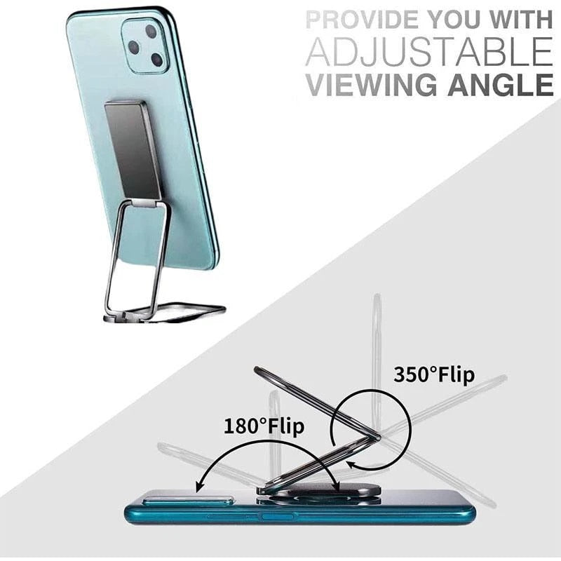 Foldable Metal Double-Ring Phone Grip & Stand