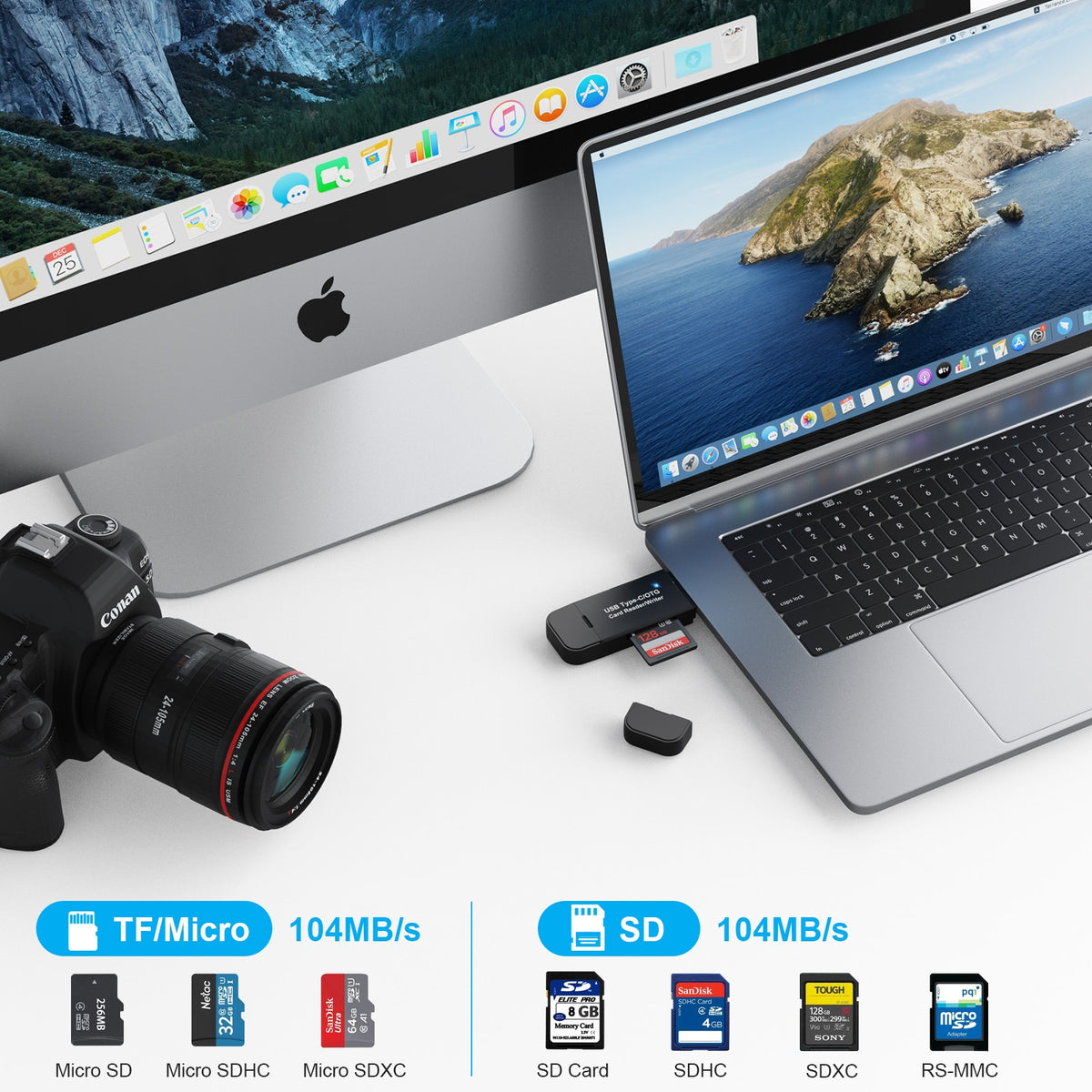 USB-C OTG Card Reader