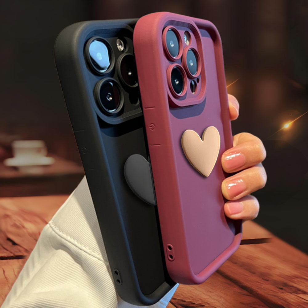 3D Heart Matte iPhone Case | Choose Your Model