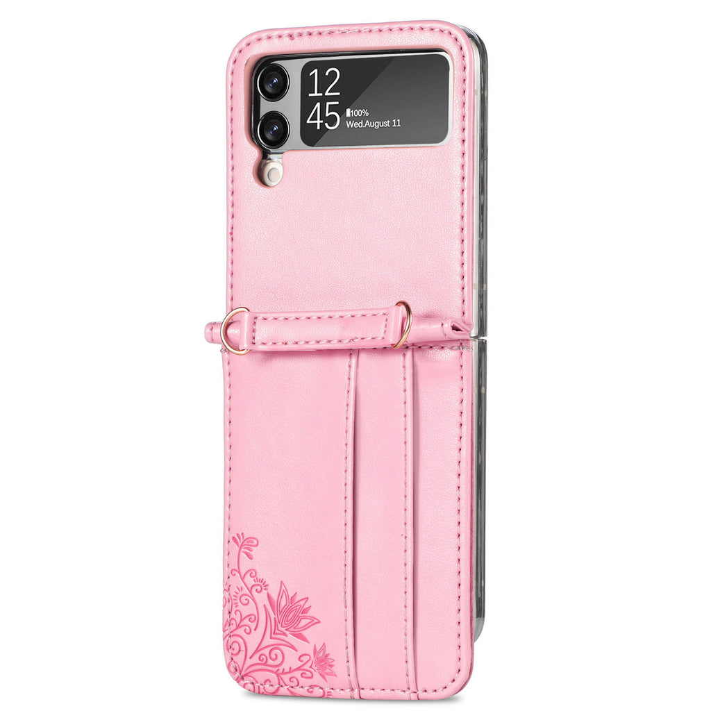 Embossed Wallet Case for Samsung Galaxy Z Flip3