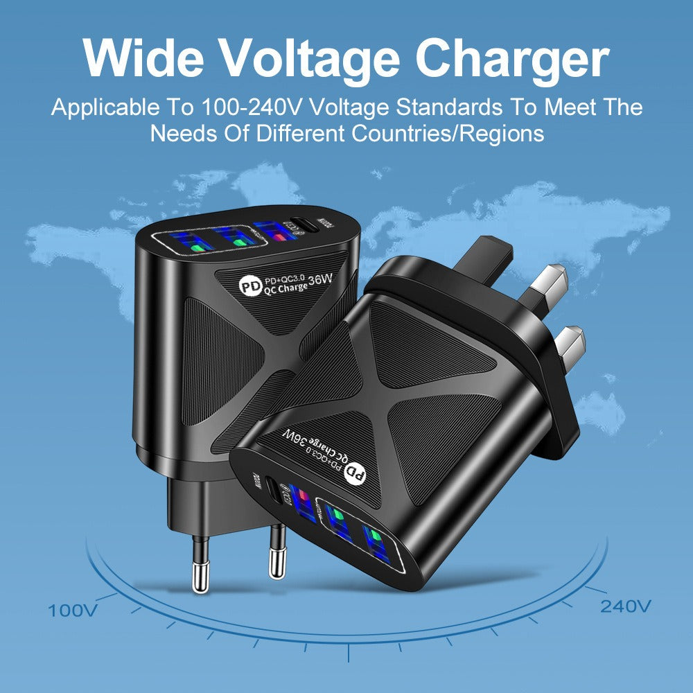 Dual USB PD & QC Wall Charger